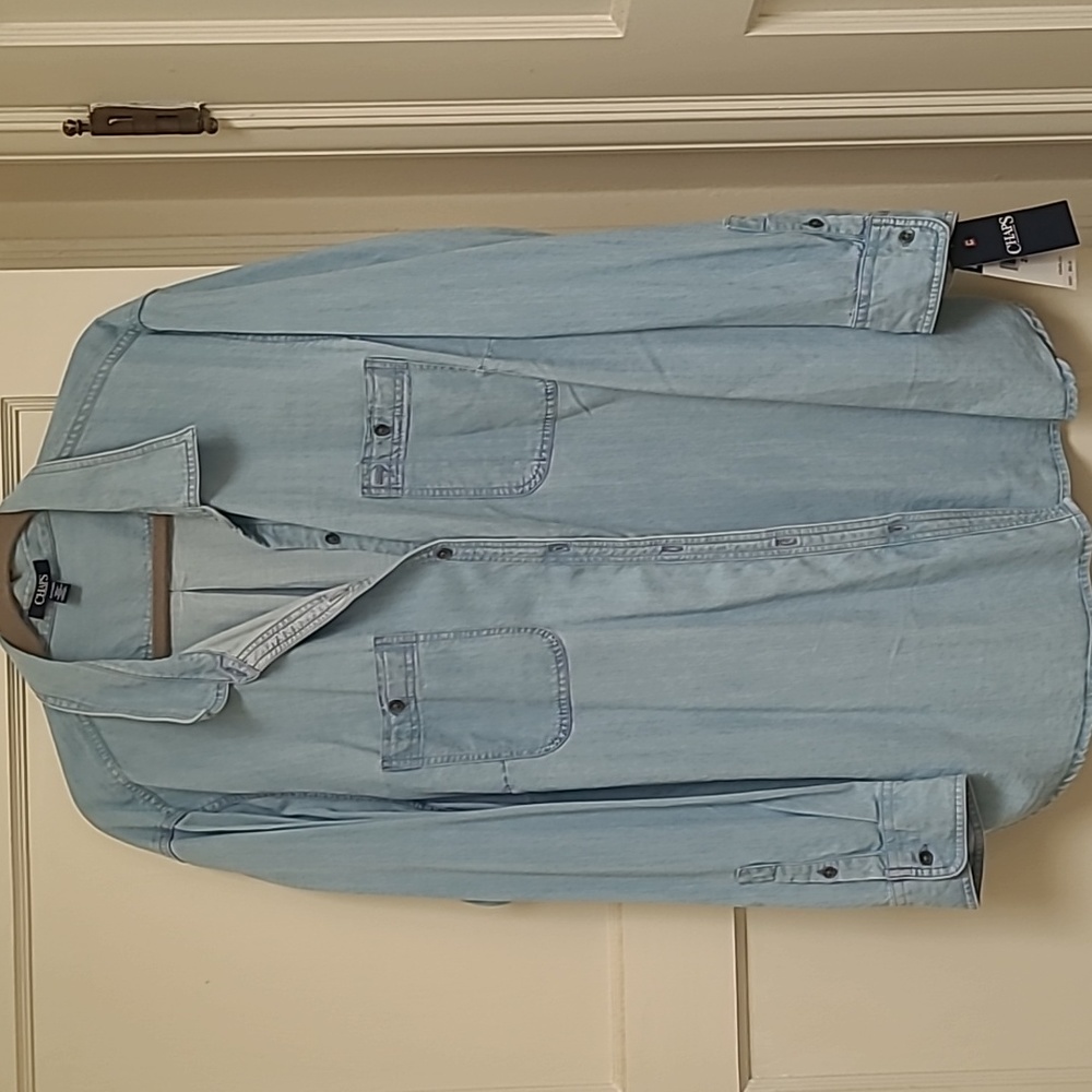 Chaps chambray style tunic length shirt size 2x